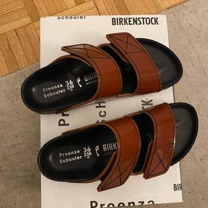Birkenstock X Proenza Schoulder Arizona Slides in brown size 36